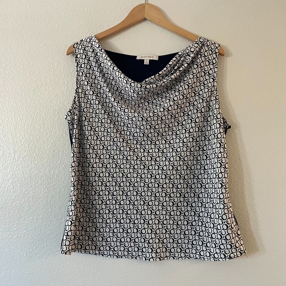 Ellen Tracy Cowl Neck Blouse Top - Picture 2 of 6
